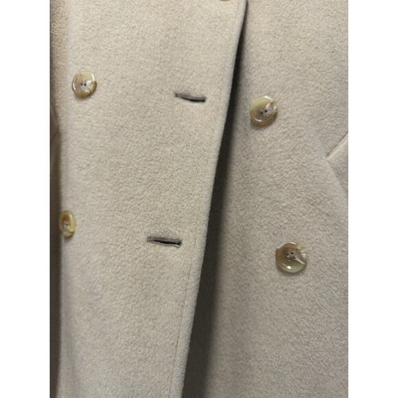 Larry Levine 100% Camel Hair SZ 4P Tan Double Breasted Jacket Coat Old money - Picture 8 of 8